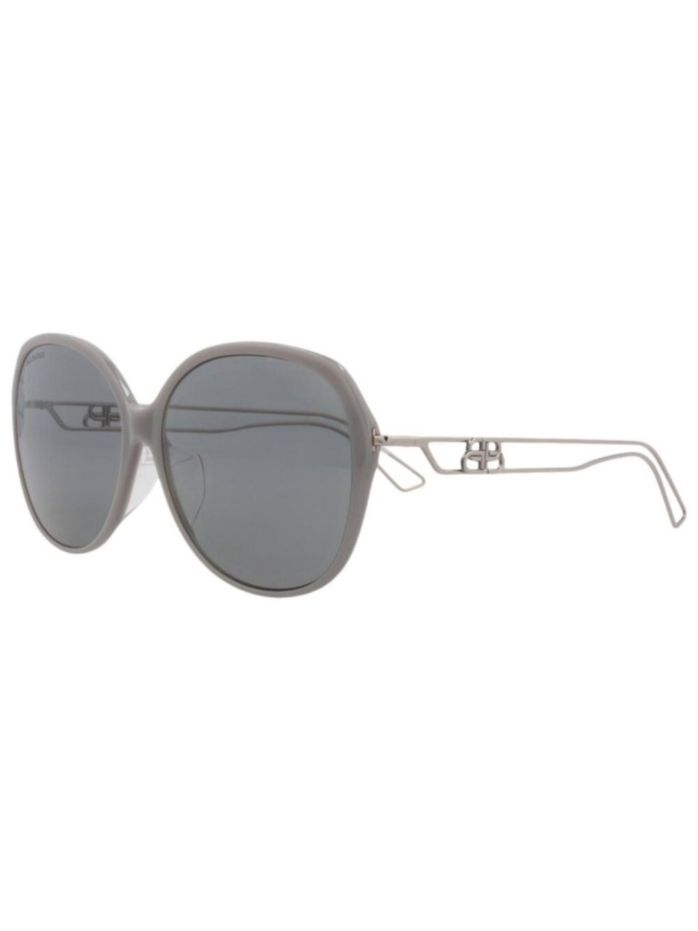 New Balenciaga Womens Round/Oval Grey Ruthenium Grey Fashion Designer Sunglasses